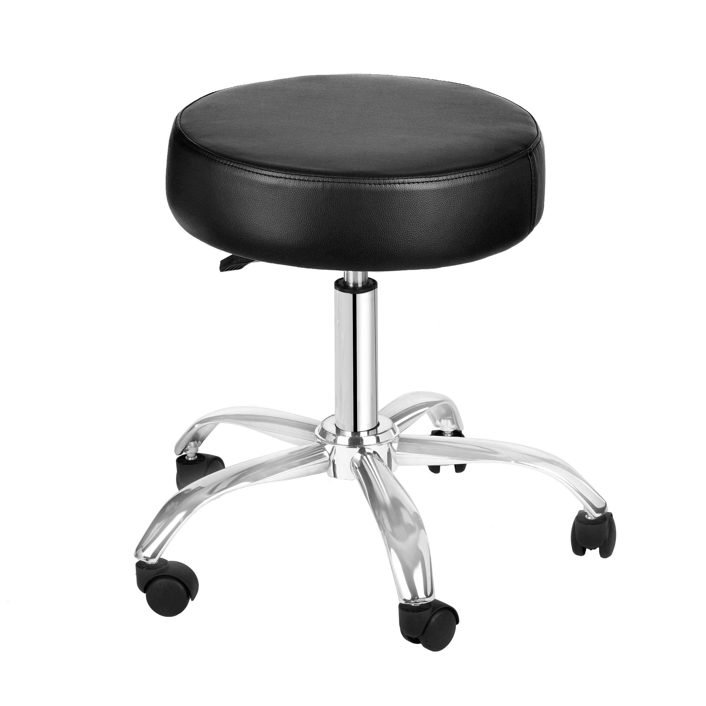 Stool Exam No Backrest Pneumatic Height Adjustment 5 Casters Black by Viva Comfort  ID ADI910-01-BLK